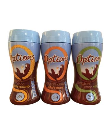 Options Hot Chocolate Variety Bundle Set! Belgian Choc Honeycomb Salted Caramel And Mint Flavours! Hot Chocolate Lovers Delight!