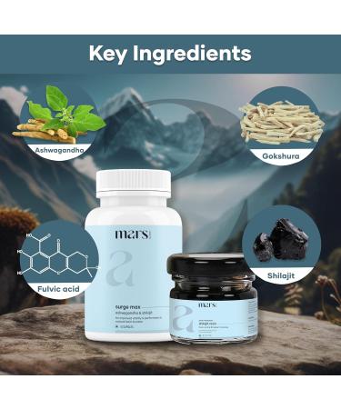mars by GHC Power Pack Combo Pack | Shilajit Resin Gold & SurgeMax Capsules (60 Count) | Powered with Gokshura & Safed Musli | Supports Vitality, Energy & Overall Well-Being | Good Health Company - Buy Online on GoSupps.com