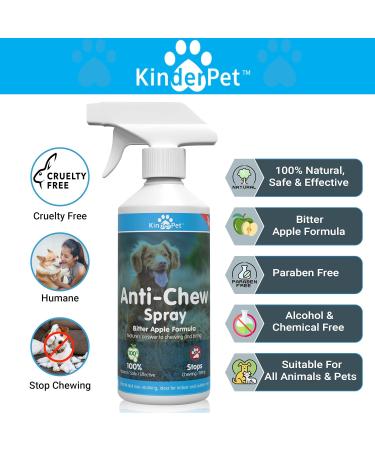 KinderPet Eco Anti Chew Bitter Apple Spray for Dogs Stop Chewing Biting Barking Alcohol Free Formula Pet Puppies Dogs 500ml - Buy Online on GoSupps.com