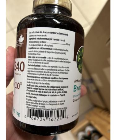 BroccoGen 10 Sulforaphane Glucosinolate Broccoli Sprout Concentrate 500mg 180 Vegetable Caps by Newco Brand - Buy Online on GoSupps.com