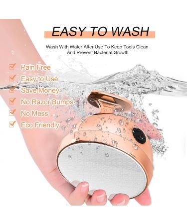 Crystal Hair Remover Canvalite Painless Magic Crystal Hair Eraser for Women Washable Reusable Skin Exfoliating Hair Removal Stone for Women Men Unique Shape Hair Shaver for Arms Legs Body(Gold) - Buy Online on GoSupps.com