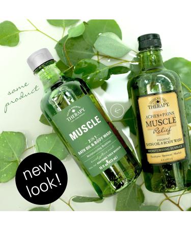 Village Naturals Muscle Relief Foaming Bath Oil & Body Wash 16 oz - 2 Pack, Green - Aches and Pains Relief - Buy Online on GoSupps.com