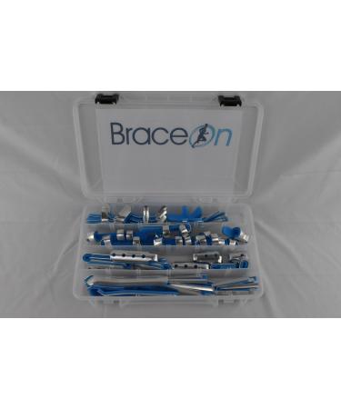 Brace On 48-Piece Finger and Thumb Splint Kit - Hand Injury Splints Comfortable Foam Support Metal Splinting 5 Assorted Styles