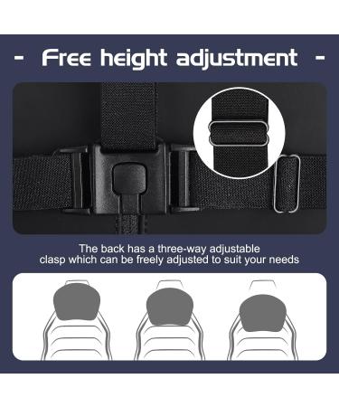 Zatooto Memory Foam Car Neck Pillow Adjustable Headrest for Driving Gaming & Office | Leather Comfort (Black) - Buy Online on GoSupps.com