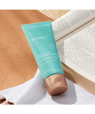 Biossance Squalane + Zinc Sheer Mineral Sunscreen SPF 30 PA+++: Lightweight, Nontoxic Protection for Sensitive Skin, 3.38 Fl Oz - Buy Online on GoSupps.com