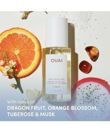 OUAI St. Barts Hair and Body Mist - Tropical-Scented Hair Perfume and Body Spray - Notes of Dragonfruit Orange Blossom Tuberose & Musk (3.3 Fl Oz) - Buy Online on GoSupps.com