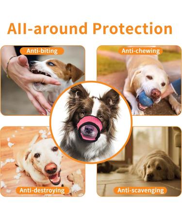 Yaodhaod Breathable Dog Muzzle - Anti-Bite Anti-Chew with Rounded Mesh Loop - Perfect for Small to Large Dogs - Buy Online on GoSupps.com