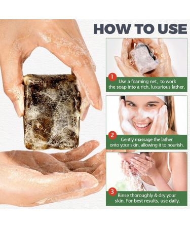  Ziennhu Black Soap - Acne Soap Bar - Natural Soap Skin Care Traditional Soap Purifying Soap Organic Soap Body Care Handmade Soap - Buy Online on GoSupps.com