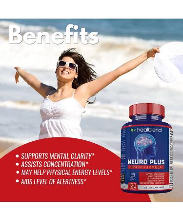 Neuro Plus Brain & Focus Formula - Enhance Mental Clarity & Energy - 120 Capsules - Buy Online on GoSupps.com