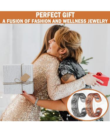 Magnetic Rings for Women - 99.9% Pure Copper 4 Pack | Magnetic Therapy for Arthritis Relief - Buy Online on GoSupps.com