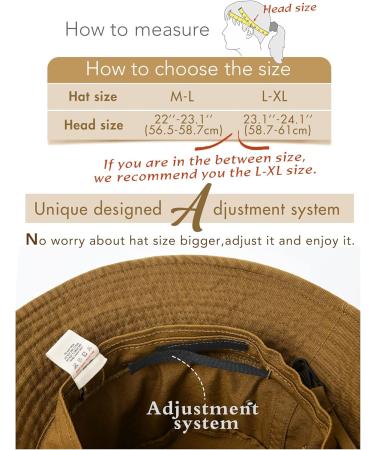 Washed Cotton Packable Bucket Hat for Women/Men - Dark Orange, Medium-Large - Buy Online on GoSupps.com