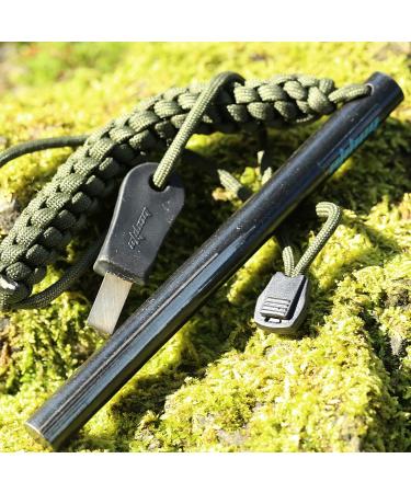bayite 1/2 x 6 Inch Survival Flint Steel Fire Starter Kit with Paracord Handle - Buy Online on GoSupps.com