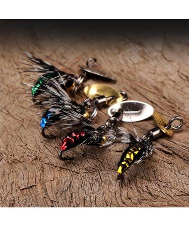 Realistic Flies for Fly Fishing 5-Piece Artificial Bait Set with Hooks | Dry Fly Fishing Accessories Kit for Perch Salmon & Trout - Includes Suitcase Box - Buy Online on GoSupps.com