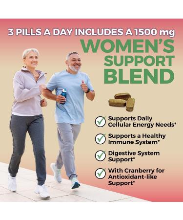 Women's Organic Multivitamin with Iron, Probiotics & Essential Vitamins B12, C, D, E - 90 Tablets - Buy Online on GoSupps.com