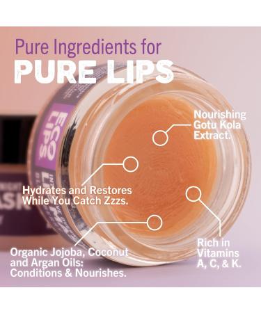 Eco Lips Daily Plumping Lip Mask with Hyaluronic Acid + Overnight Intensive Lip Mask with Gotu Kola 2-pack by Eco Lips 100% Natural. Made in USA Daytime & Overnight Masks - Buy Online on GoSupps.com