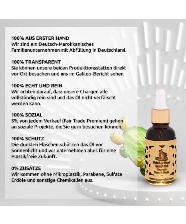 Premium Organic Cactus Core Oil - 30ml Prickly Pear Seed Oil for Face Body & Hair - Natural Skincare - R&M - Buy Online on GoSupps.com