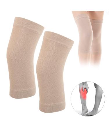 Buy Cotton Compression Knee Sleeves for Running | Relief from Joint Pain - 1 Pair - Buy Online on GoSupps.com