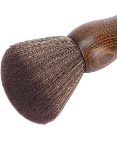 Neck Dusting Brush Hairdressing Brush Neck Facial Hairdressing Neck Brush with Wooden Handle - Buy Online on GoSupps.com
