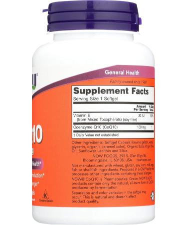 Buy Now Foods CoQ10 100mg | 150 Soft Gels - Premium Quality Fast International Shipping - Buy Online on GoSupps.com