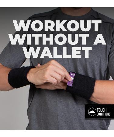 Wrist Wallet with Zipper - Sweat Wristband for Men & Women - Running Wrist Pouch - Buy Online on GoSupps.com