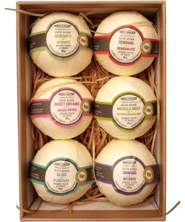 Relaxus Aromatherapy Organic Bath Bomb Gift Set - Pamper Collection (Set of 6) - Buy Online on GoSupps.com