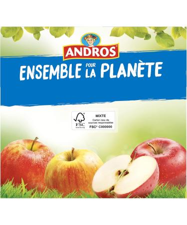 ANDROS - Fruit Compote - Recyclable Bottle - Lightweight - Apple Flavor - Ideal for Kids Snack - 20 Units (Pack of 1) - Buy Online on GoSupps.com