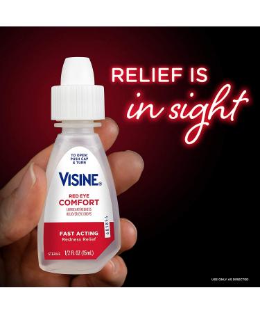 Visine Red Eye Comfort Drops - Redness Reliever 12 fl oz (15 ml) | Fast Relief for Red Eyes - Buy Online on GoSupps.com