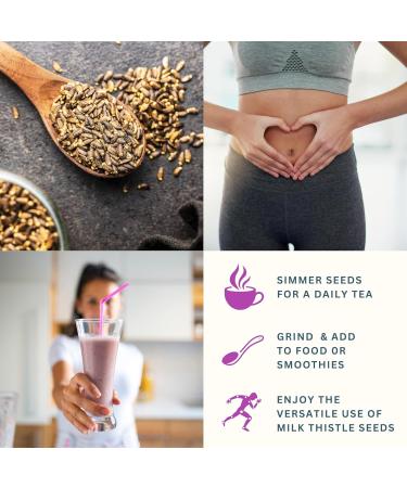 Organic Milk Thistle Seeds 500g Whole Seeds Premium Silybum Marianum (Blessed Thistle) Silymarin Seeds Herbal Tea & Culinary Use Loose Thistle Seeds | DRAGONFLY HERBS - Buy Online on GoSupps.com