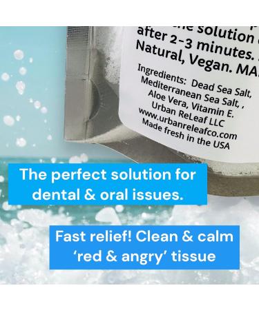 Urban ReLeaf Oral Wound Cleansing Salt - 6 oz | 100% Natural Solution for Canker Sores Braces & Dental Care | Made in USA - Buy Online on GoSupps.com