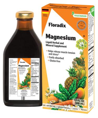Floradix Floradix Magnesium Vegetarian Liquid Supplement for Muscle and Bone Support 17 Oz