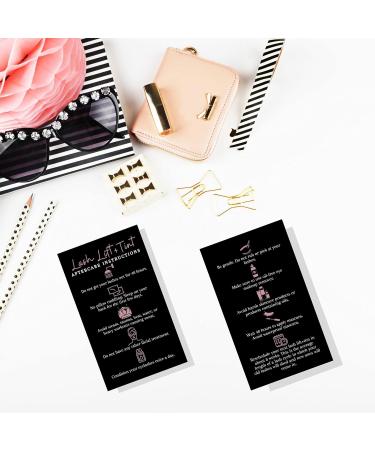 Lash Lift + Tint Aftercare Instruction Cards | 50 Pack | Boutique Marketing LLC | Eyelash Aftercare Kit - Buy Online on GoSupps.com