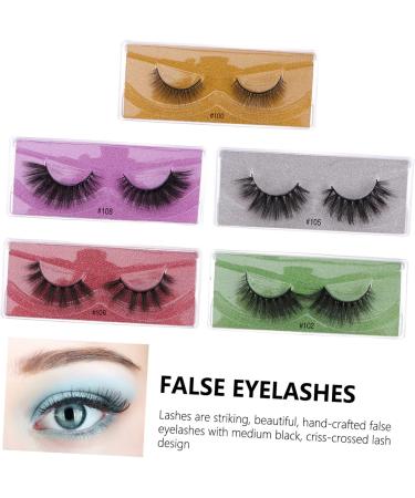 minkissy 10 Pairs False Eyelashes Set 3d Lashes Hair Eyelashes False Eyelashes Magnetic Fake Eyelashes Natural Eyelashes Hair Eye Lashes Handmade Eyelashes Imitation Bulk Miss Tool - Buy Online on GoSupps.com