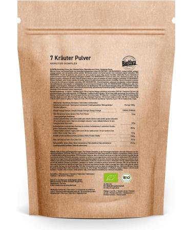 7 x 100g Organic Powder Herbs - Bitter Substance Complex - Vegan Bitter Herbs - Juniper Anise Cumin Beaver Root Yarrow Wormwood Fennel According to Hildegard von - Buy Online on GoSupps.com