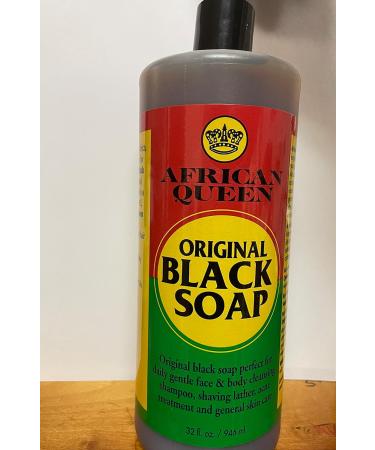 African Queen Liquid Black Soap | All-Natural Moisturizing Cleanser | Purifying & Nourishing | International Shipping Available - Buy Online on GoSupps.com