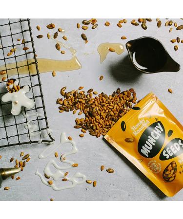 Honey Roasted Sweet Mix of Sunflower & Pumpkin Seeds 450g - Gluten & Wheat-Free Protein Snack with Fibre & Vitamin E for Kids & Adults | Munchy Seeds - Buy Online on GoSupps.com