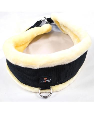 Preto Synthetic Jumping Saddle Girth - Elasticated Ends, Soft Faux Fur Lining, Tear Resistant Nylon Webbing - Anti-Chafing Padded Design for Equestrian Cob, Full, Pony (50/125cm) - Buy Online on GoSupps.com