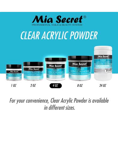 Mia Secret Clear Acrylic Powder 4oz - Professional Grade | Pack of 1 - Buy Online on GoSupps.com