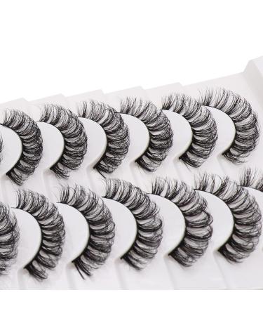 Losha DD Curl Russian Strip Lashes 10 Pairs Pack | Fluffy False Eyelashes | D02 Russian Strip Lashes-DD Curl - Buy Online on GoSupps.com