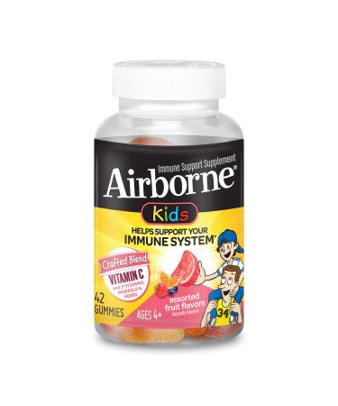 AirBorne Kids Blast of Vitamin C  For Ages 4+ Assorted Fruit Flavors 42 Gummies