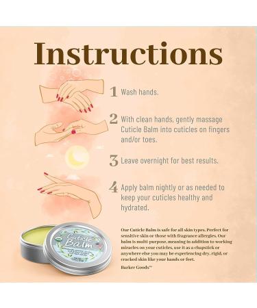 Organic Cuticle Balm - Large 1.75oz Size, Made in USA | USDA Certified Nail & Cuticle Salve Oil for Moisturizing, Healing & Protection of Cracked Skin - Buy Online on GoSupps.com