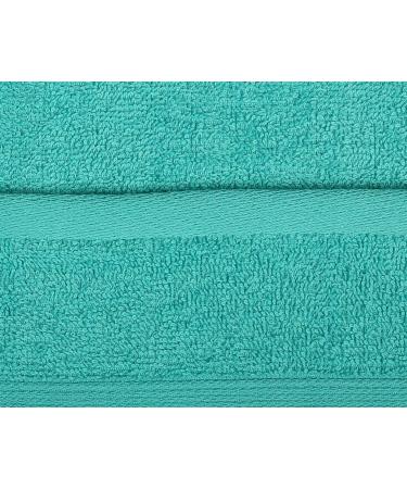 Soft Cotton Hand Towels for Bathroom - Aqua Blue (Pack of 2, 28x16 Inches) - Buy Online on GoSupps.com