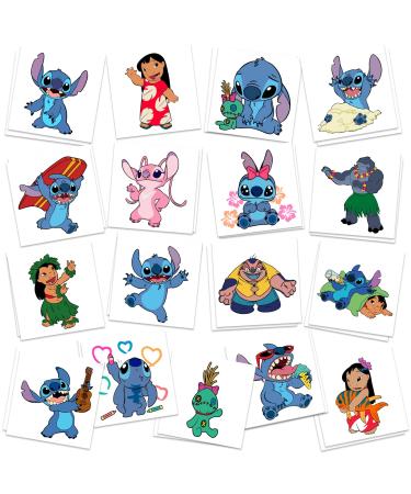Stitch Party Supplies  34Pcs Temporary Tattoos Party Favors  Removable Tattoo Stickers for Goody Bag Treat Bag Stuff for Stitch Birthday Decorations