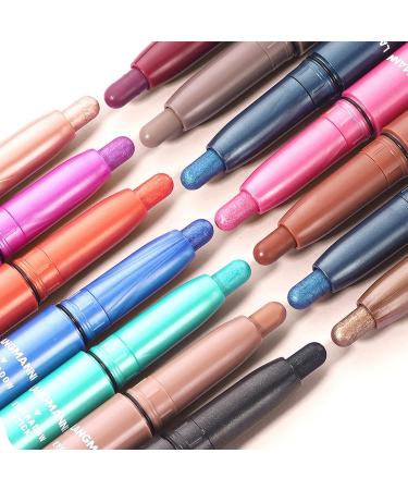  Naqqios Set of 6 eyeshadow pencils cream eyeshadow pen - matte stick eyeshadow waterproof pastel eyeshadow eye brightener matte finish pencil set for - Buy Online on GoSupps.com