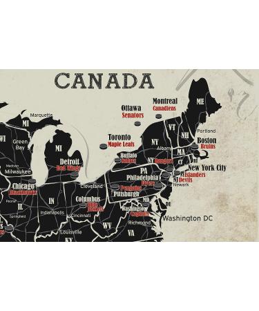Geojango Hockey Arena Map Poster - 24Wx16H - Buy Online on GoSupps.com