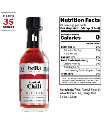 Hella Cocktail Co. 5-Pack Bitters Set - Craft Aromatic Orange Ginger Citrus Smoked Chili Bitters - 8.5 Fl Oz Total - Made with Real Fruit Peel and Whole Spices - Variety Pack 1.7 Ounce (Pack of 5) - Buy Online on GoSupps.com