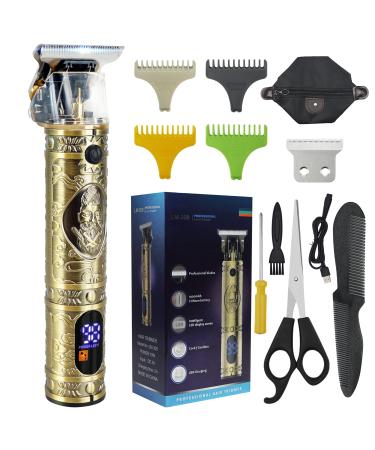 Beard Trimmer Professional Hair Clippers Men Electric Cordless Hair Trimmer with LCD Screen & Sharp Blades Rechargeable Clippers for Men Haircut Body Grooming Kit