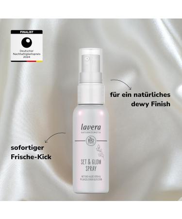 Lavera Set & Glow Spray - Fixes Makeup Natural Finish Moisturizing Vegan - 50 ml | Natural Cosmetics for Radiant Skin - Buy Online on GoSupps.com