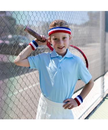 Onupgo Children's Athletic Cotton Welding Headband & Bracelet Set - 1 Headband + 2 Bracelets - Black/White/Black - Ideal for Sports | International Shipping - Buy Online on GoSupps.com
