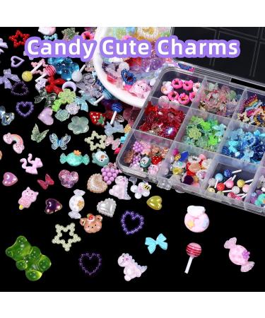 Colorful Assorted Nail Charms | Flower Butterfly & Candy Designs for DIY Acrylic Nails - Buy Online on GoSupps.com